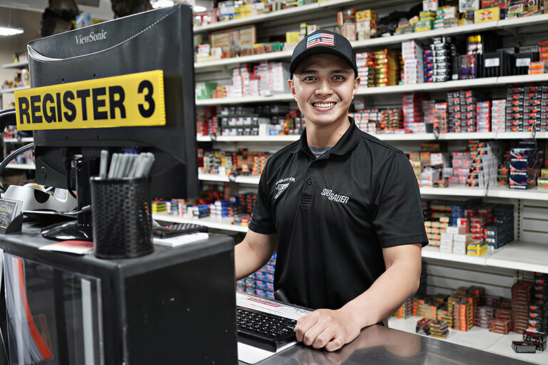 Fuquay employee at register