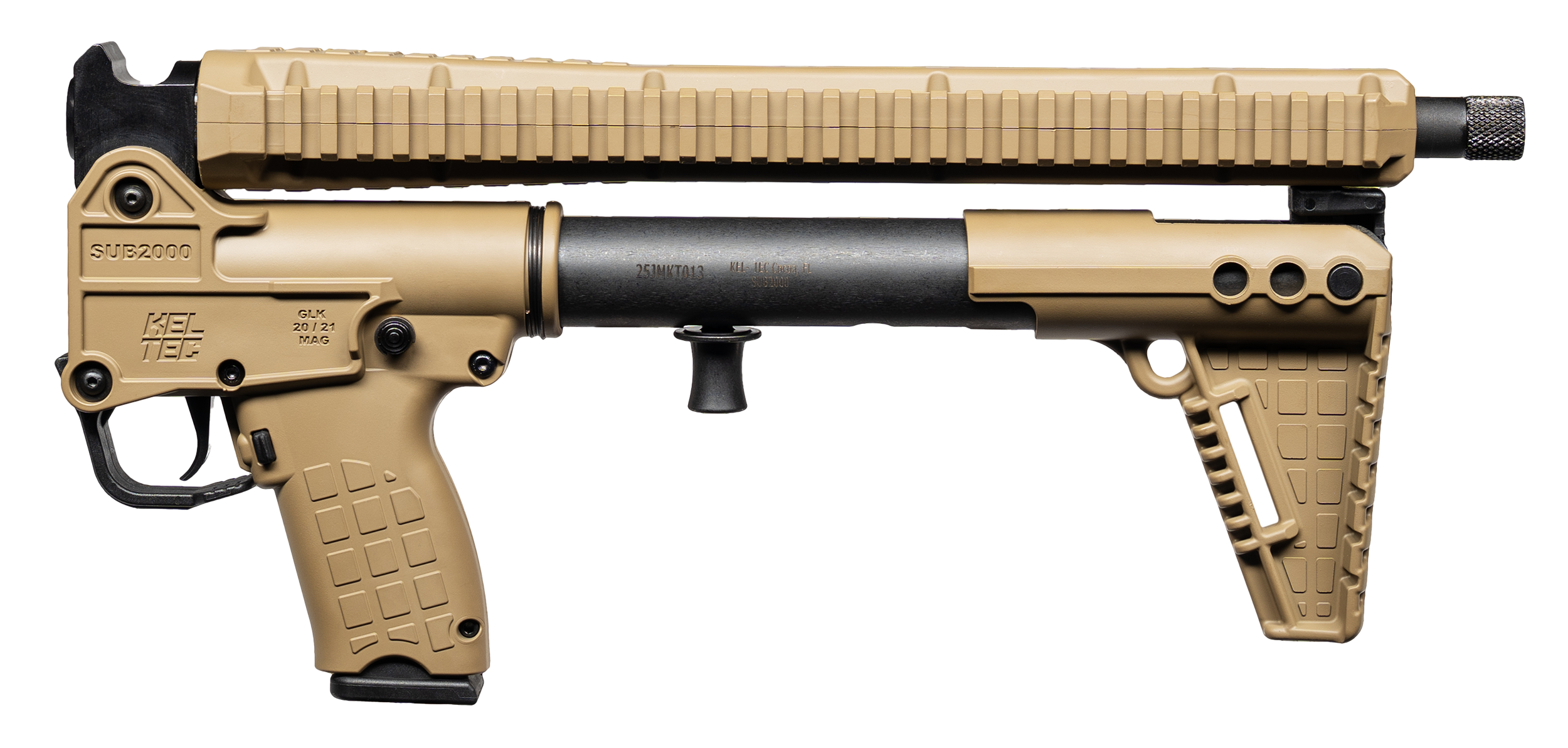 KelTec SUB2000 Gen 3 10mm 16.15" Tan SUB2K10GLKTAN - Image 2