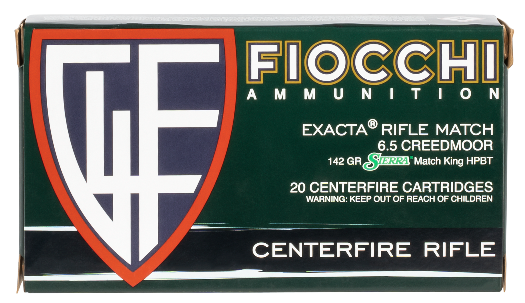 Fiocchi Exacta 6.5 Creedmoor Ammo 142gr Sierra MatchKing 20ct 65CMMKC - Image 1