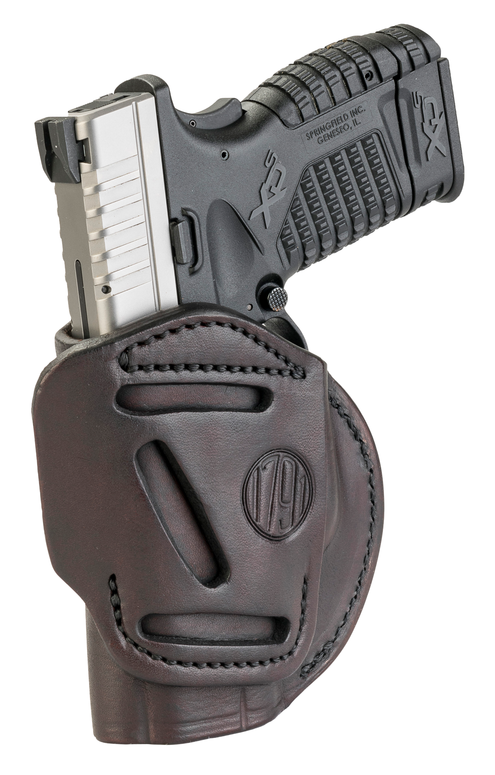 1791 Gunleather 4 Way Glock 26/27 Signature Brown Leather Holster 4WH-4-SBR-R - Image 1