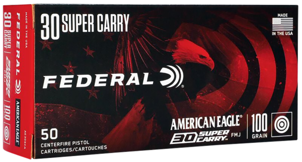 Federal American Eagle 30 Super Carry Ammo 100gr FMJ 50ct AE30SCA