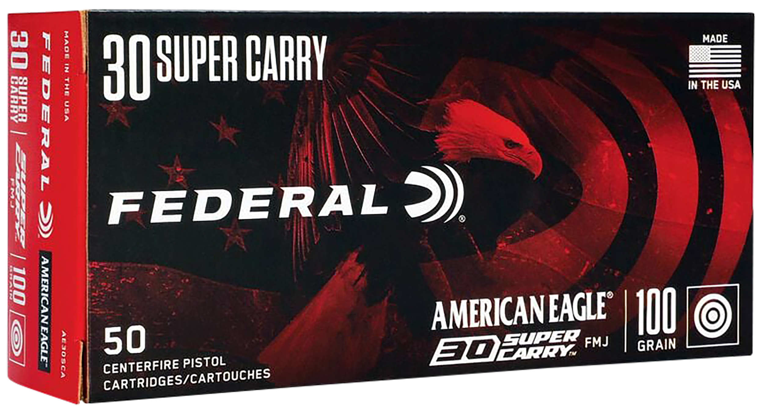 Federal American Eagle 30 Super Carry Ammo 100gr FMJ 50ct AE30SCA - Image 1