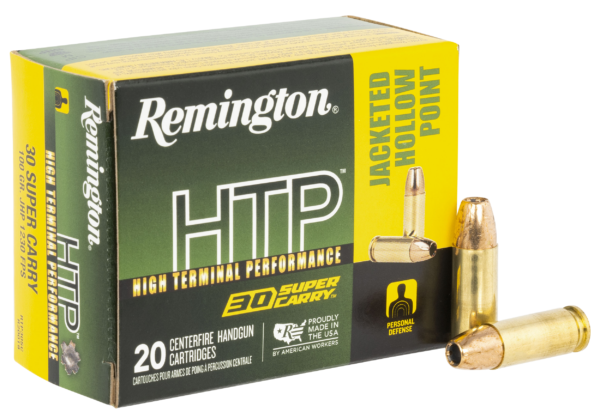 Remington High Terminal Performance HTP 30 Super Carry Ammo 100gr JHP 20ct R20019