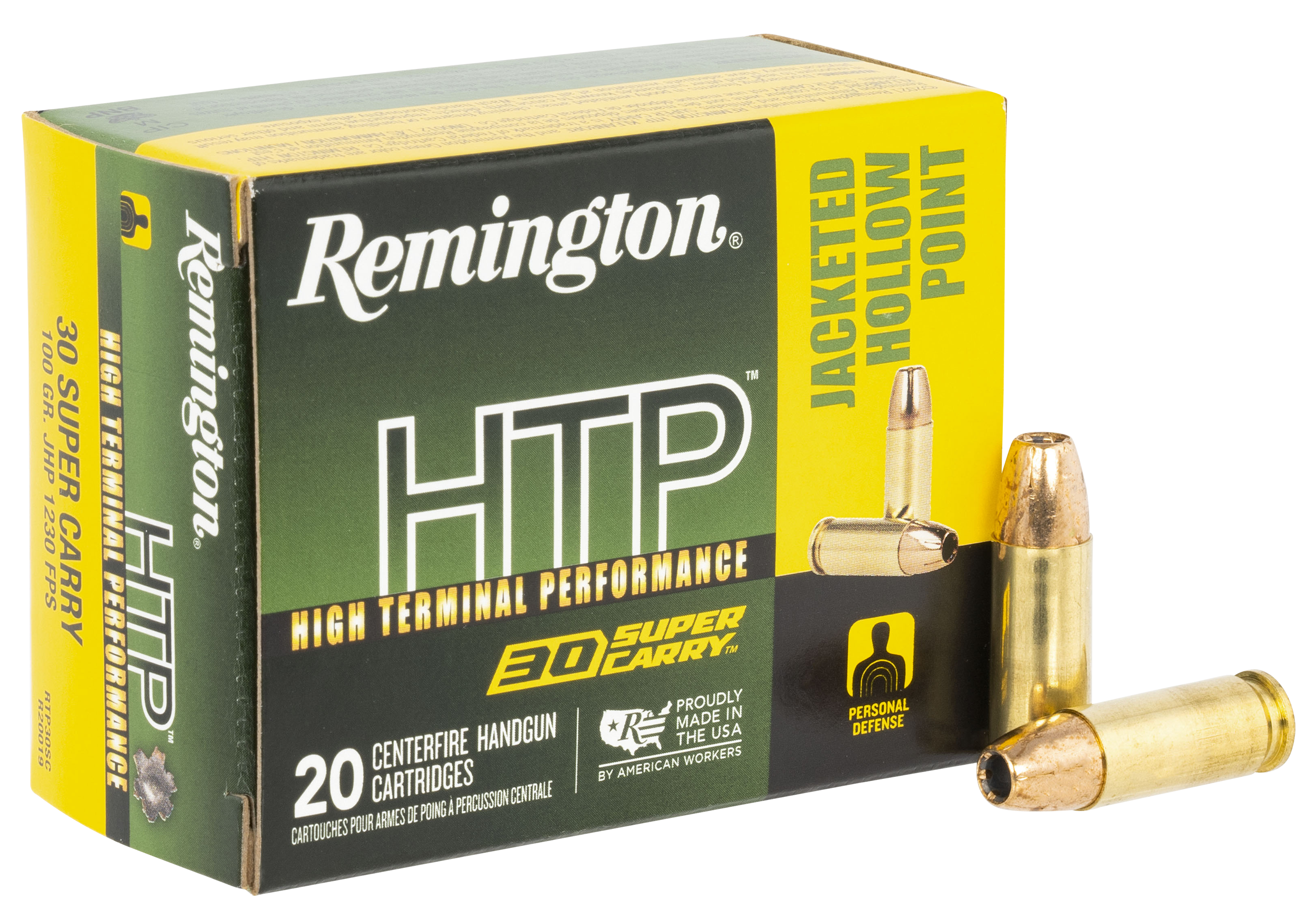 Remington High Terminal Performance HTP 30 Super Carry Ammo 100gr JHP 20ct R20019 - Image 1