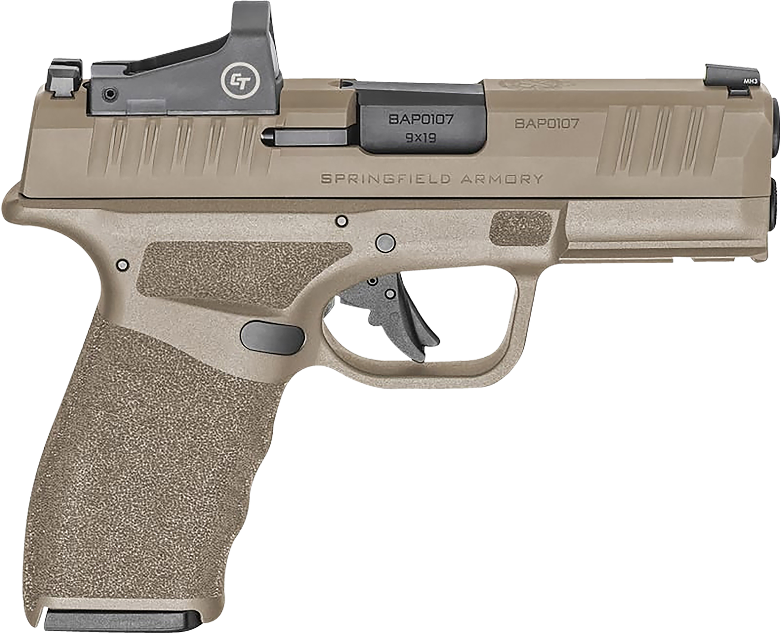 Springfield Hellcat Pro FDE w/ Crimson Trace Red Dot 9mm 3.7" 15rd HCP9379FOSPCT - Image 1