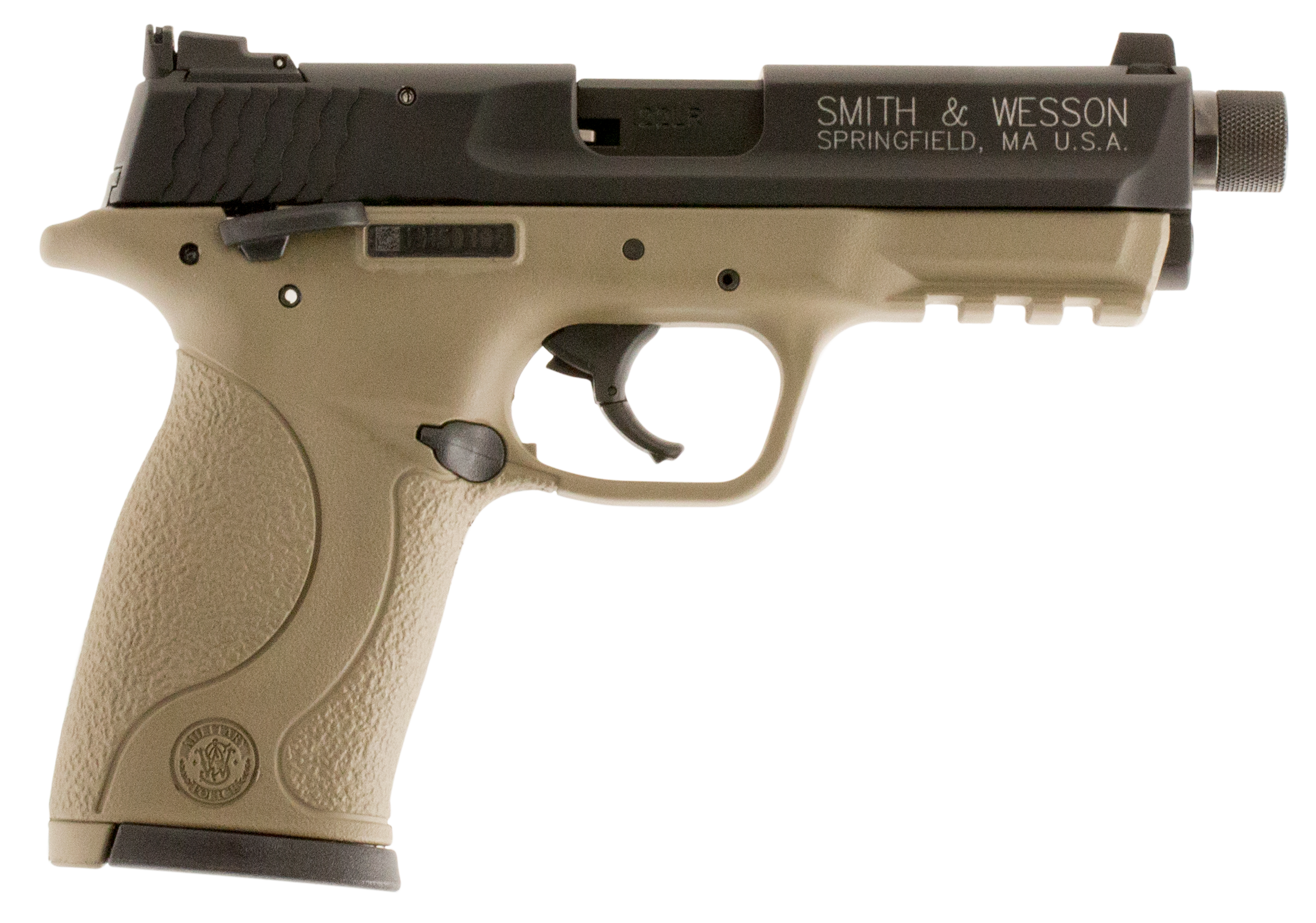 S&W M&P 22 Compact Threaded FDE 22 LR 3.5" 10rd 10242 - Image 1