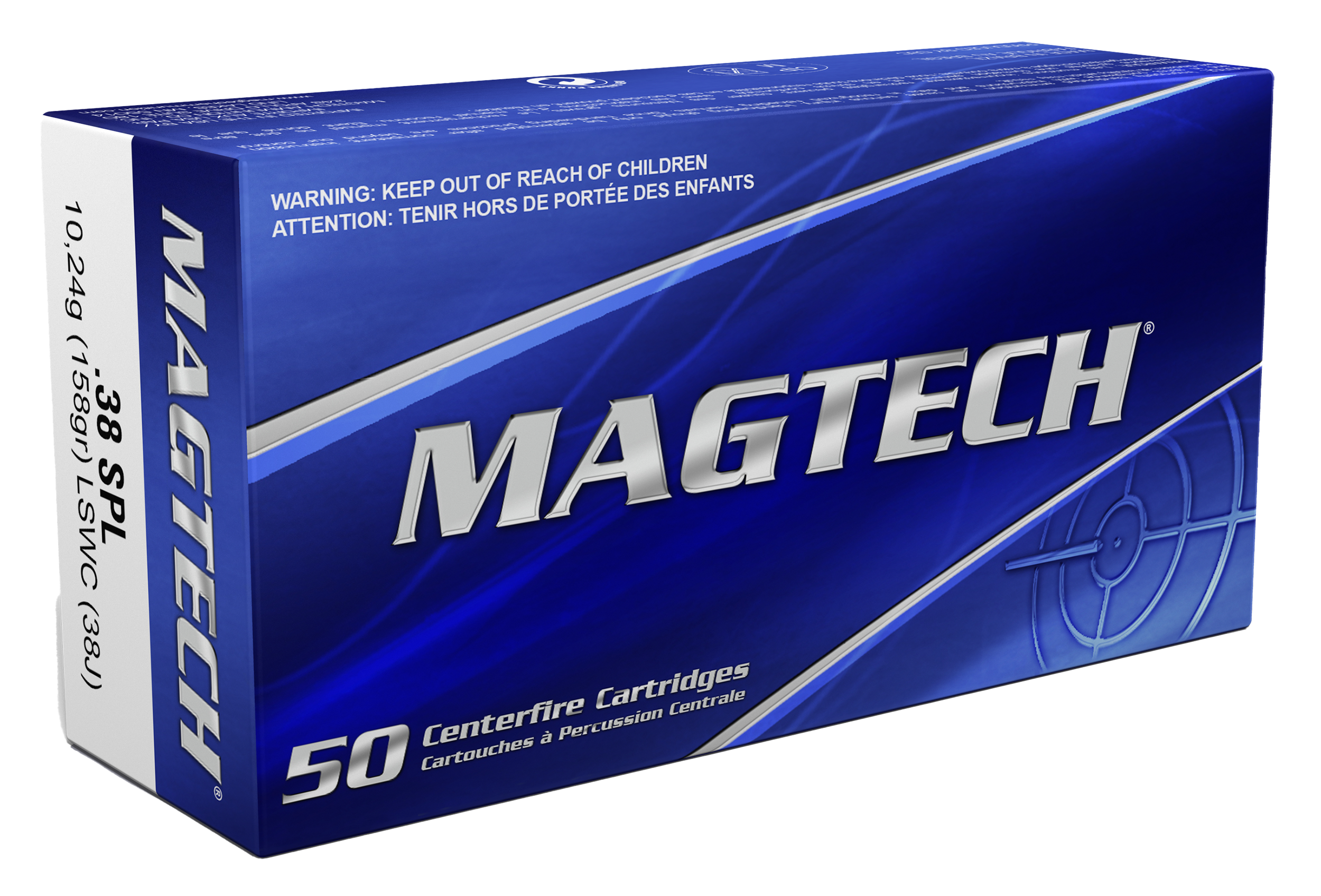 Magtech 38 SPL Ammo 158GR LSWC 50rd 38J - Image 1