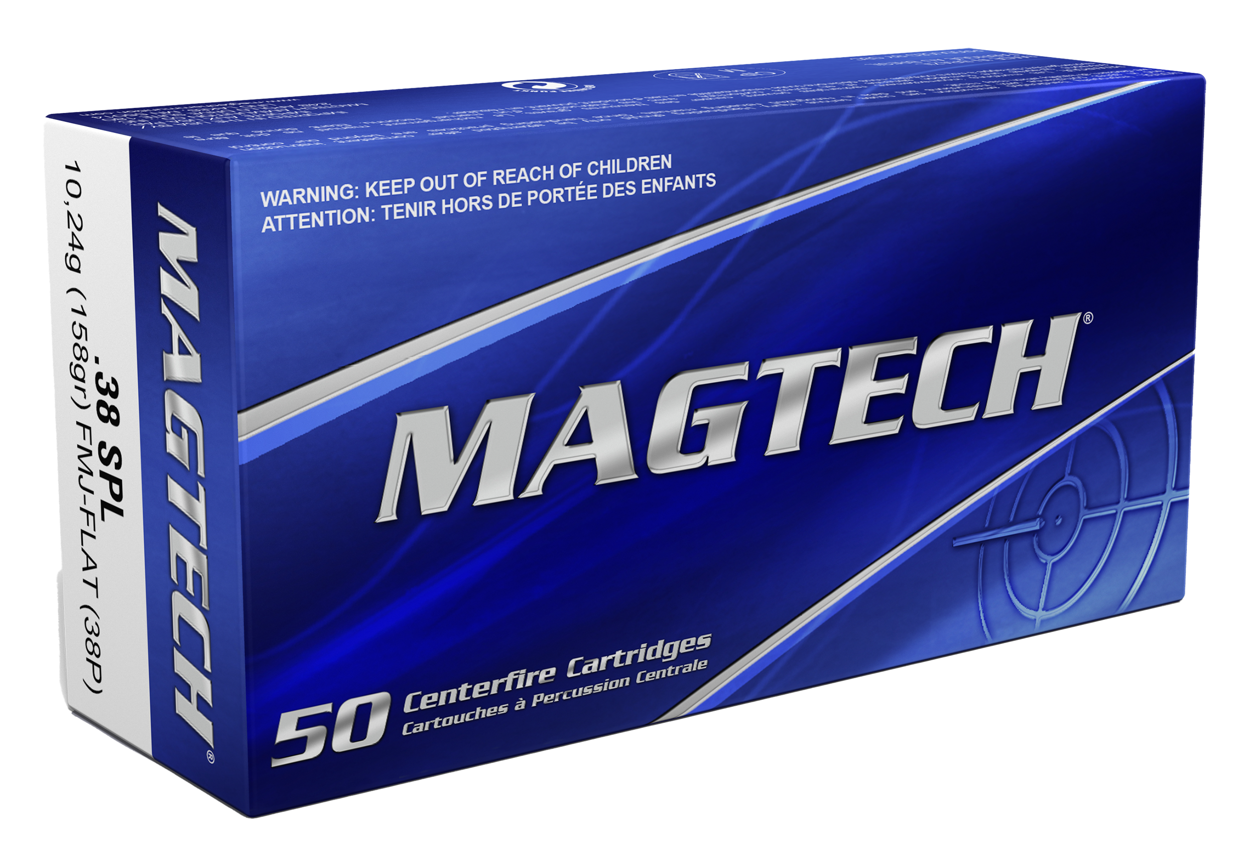 Magtech 38 SPL 158GR Ammo FMJ FLAT 50rd 38P - Image 1