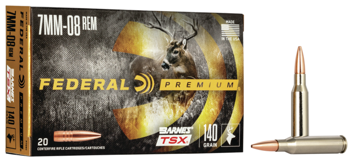 Federal Premium 7mm-08 Rem Ammo 140gr Barnes TSX 20ct P708C - Image 1