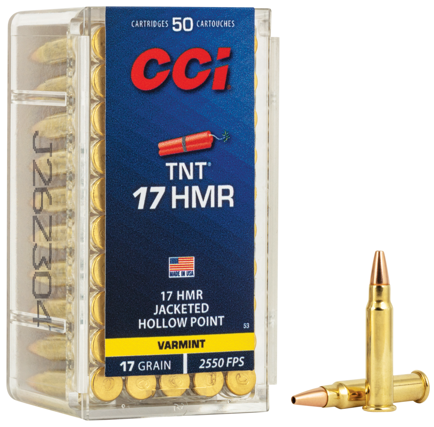 CCI TNT 17 HMR Ammo 17gr JHP 50ct 53 - Image 1