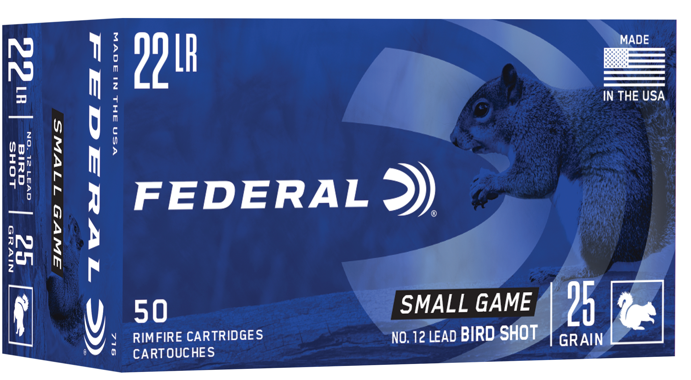 Federal Small Game 22 LR Ammo #12 Lead Birdshot 50ct 716 - Image 1