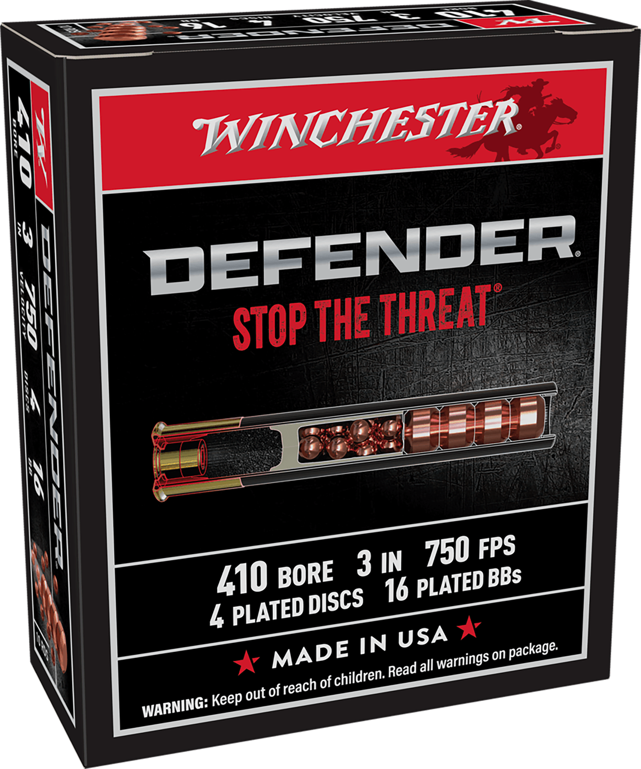 Winchester Defender 3" 410 Ammo Plated Disc/BB 10ct S413PDX1 - Image 1