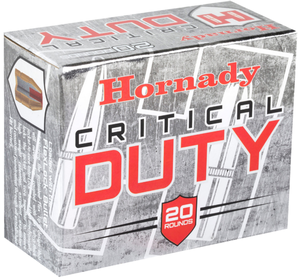 Hornady Critical Duty 45 ACP +P Ammo 220gr FlexLock 20ct 90926