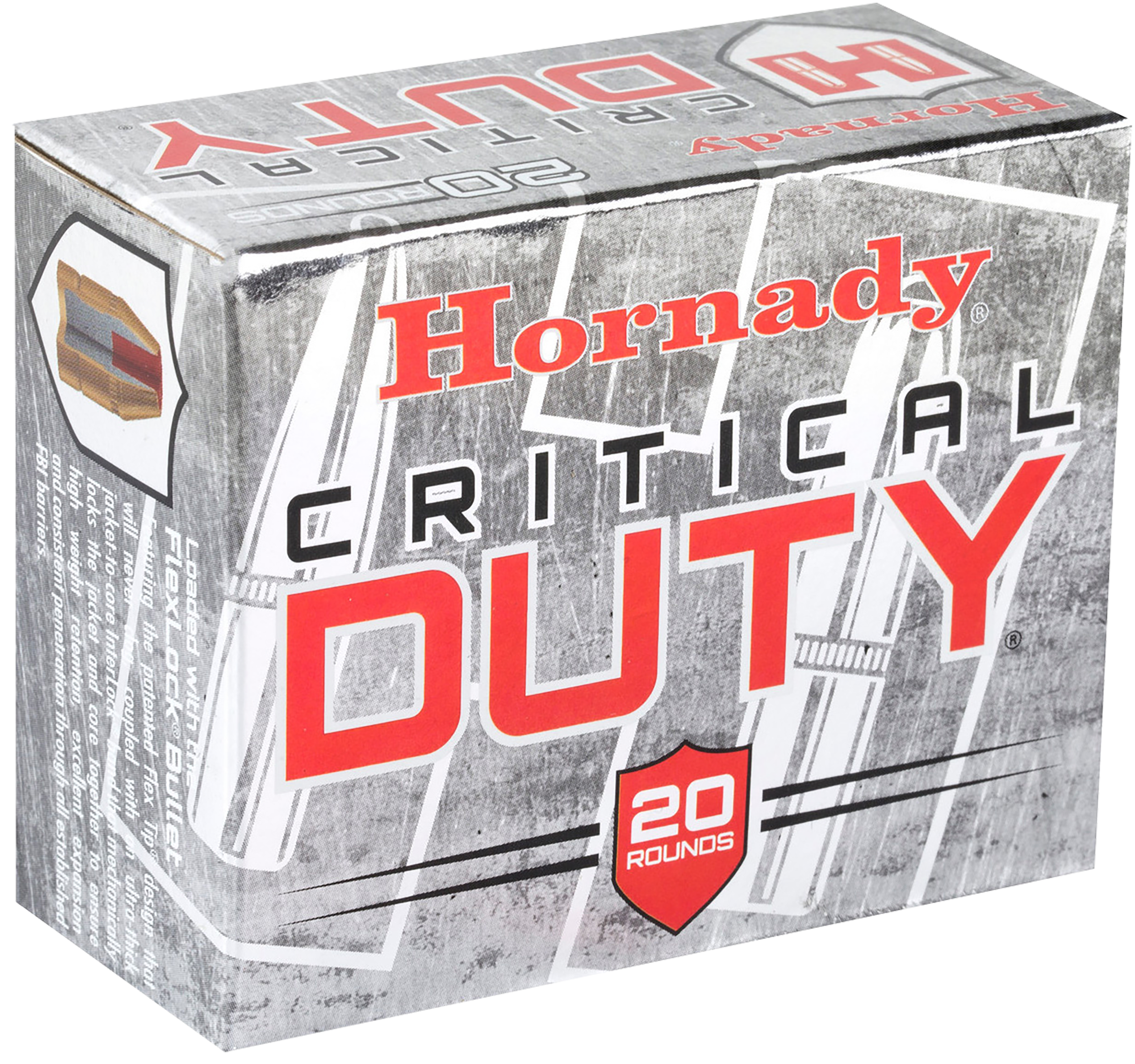 Hornady Critical Duty 45 ACP +P Ammo 220gr FlexLock 20ct 90926 - Image 1