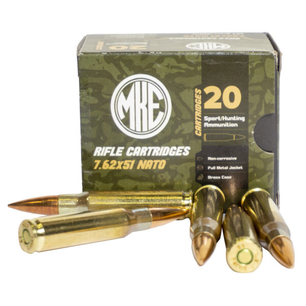 MKE 7.62x51 NATO Ammo 147gr FMJ 20ct AM8293