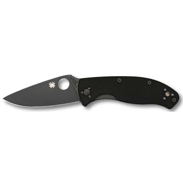 Spyderco Tenacious Black Folding Knife 3.39" Drop Point 8Cr13MoV C122GBBKP