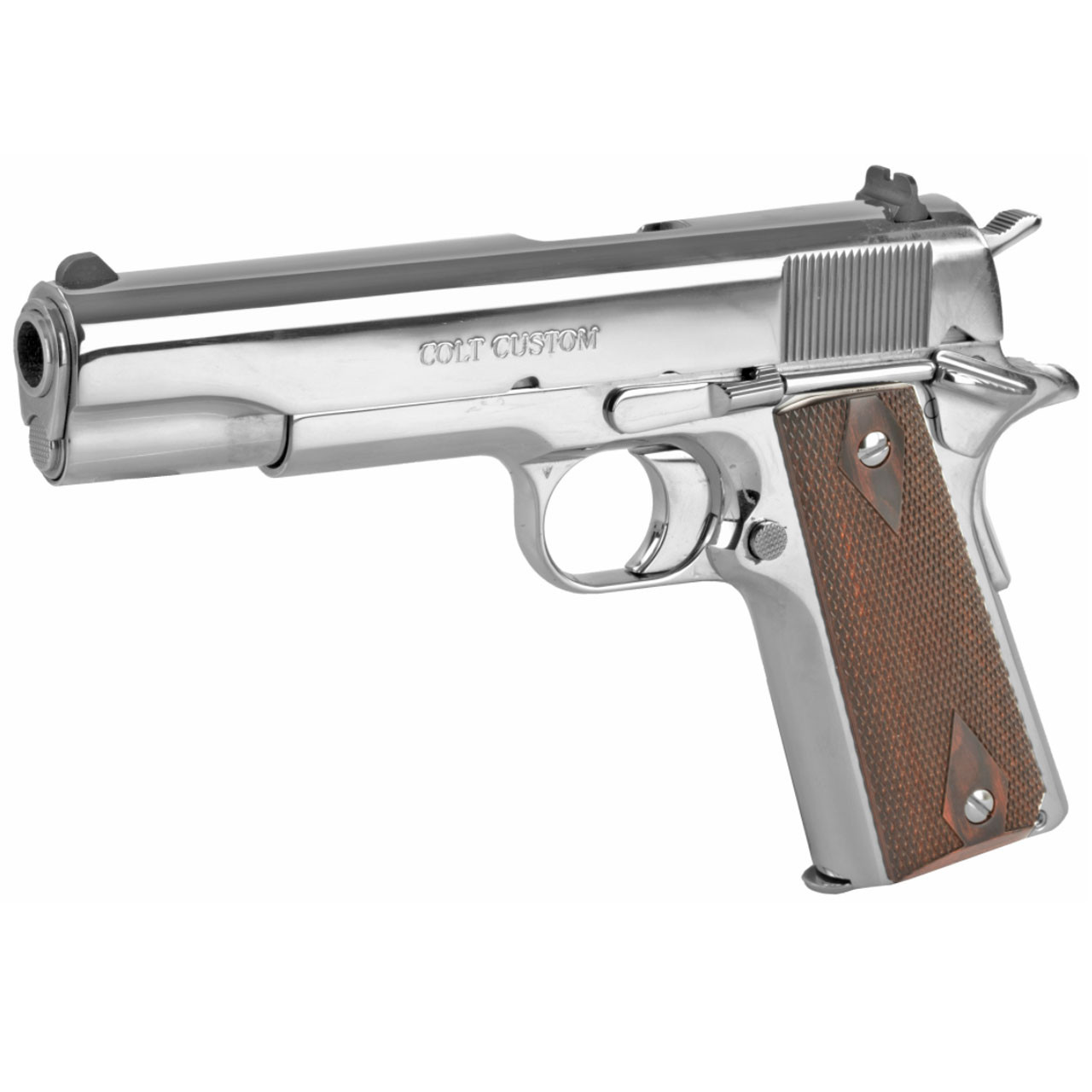 Colt 1911 Government Mirror Polished Stainless 45 ACP 5" 8rd O1070BSTS - Image 2