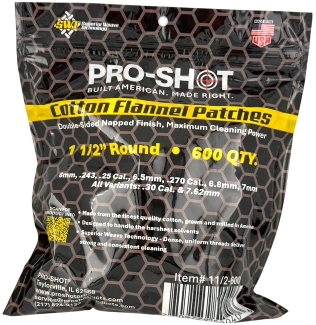 Pro-Shot 1 1/2" Round Patches - 6mm-30 Cal 600ct 11/2-600 - Image 2