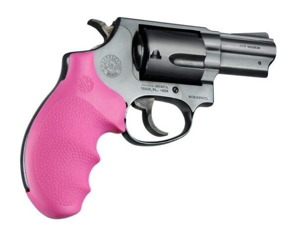 Hogue Overmolded Rubber Monogrip - Taurus Small Frame Revolver Pink 67007
