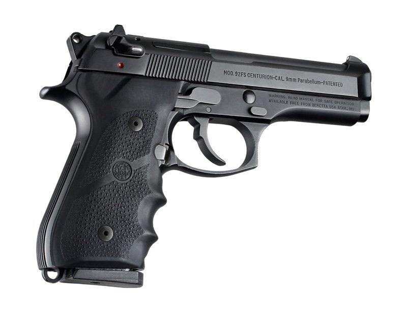 Hogue Overmolded Rubber Grip w/ Finger Grooves - Beretta 92/96 Series 92000 - Image 4