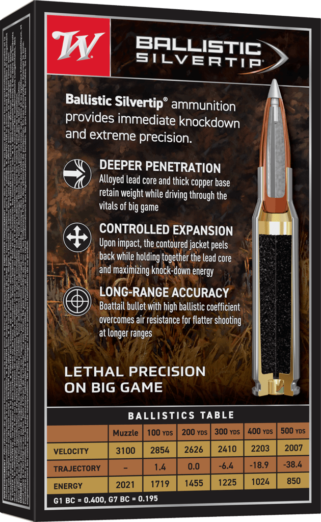 Winchester Ballistic Silvertip 243 Win 95gr FPT SBST243 - Image 2